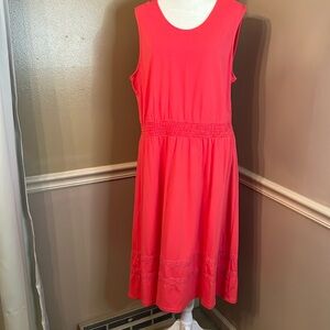 Liz Claiborne Coral Midi Dress